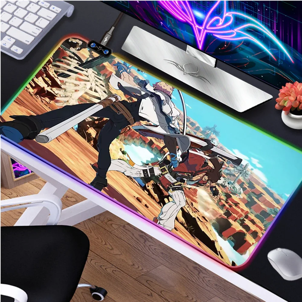 

Top Quality Guilty Gear Strive Keyboards Mat Rubber Anime Gaming RGB mousepad Desk Mat Shipping Large Mouse Pad Keyboards Mat