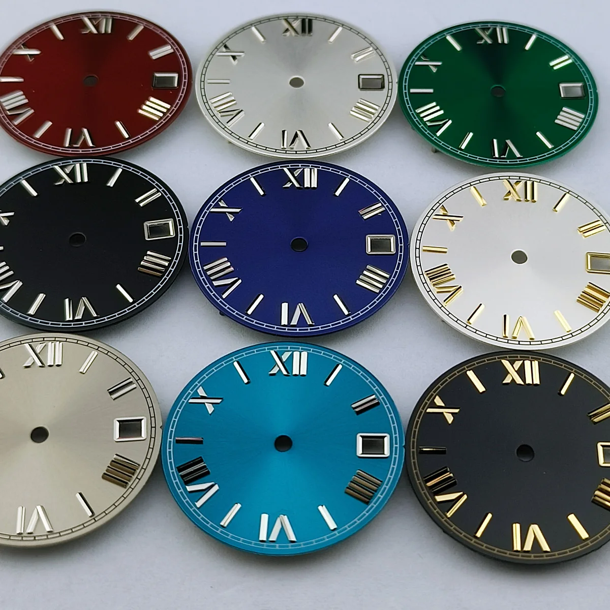 

Циферблат NH35, 28,5 мм, римские цифры, модифицированный циферблат для автоматических механизмов NH35/NH36, аксессуары для часов.