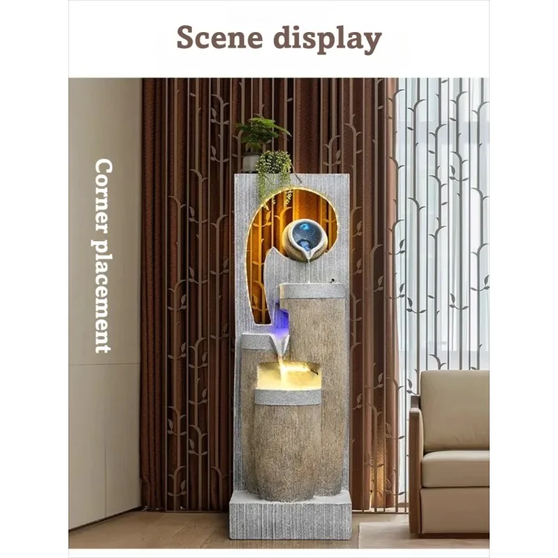 Modern Living Room Water Feature Reception Area Auspicious Fish Pond Entrance Landscape Courtyard Fountain Decoration