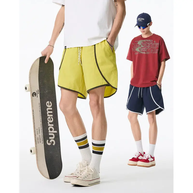 Pantalones cortos informales de verano para hombre, pantalones cortos deportivos transpirables de secado rápido, holgados, para correr, gimnasio, cómodos, tela ligera