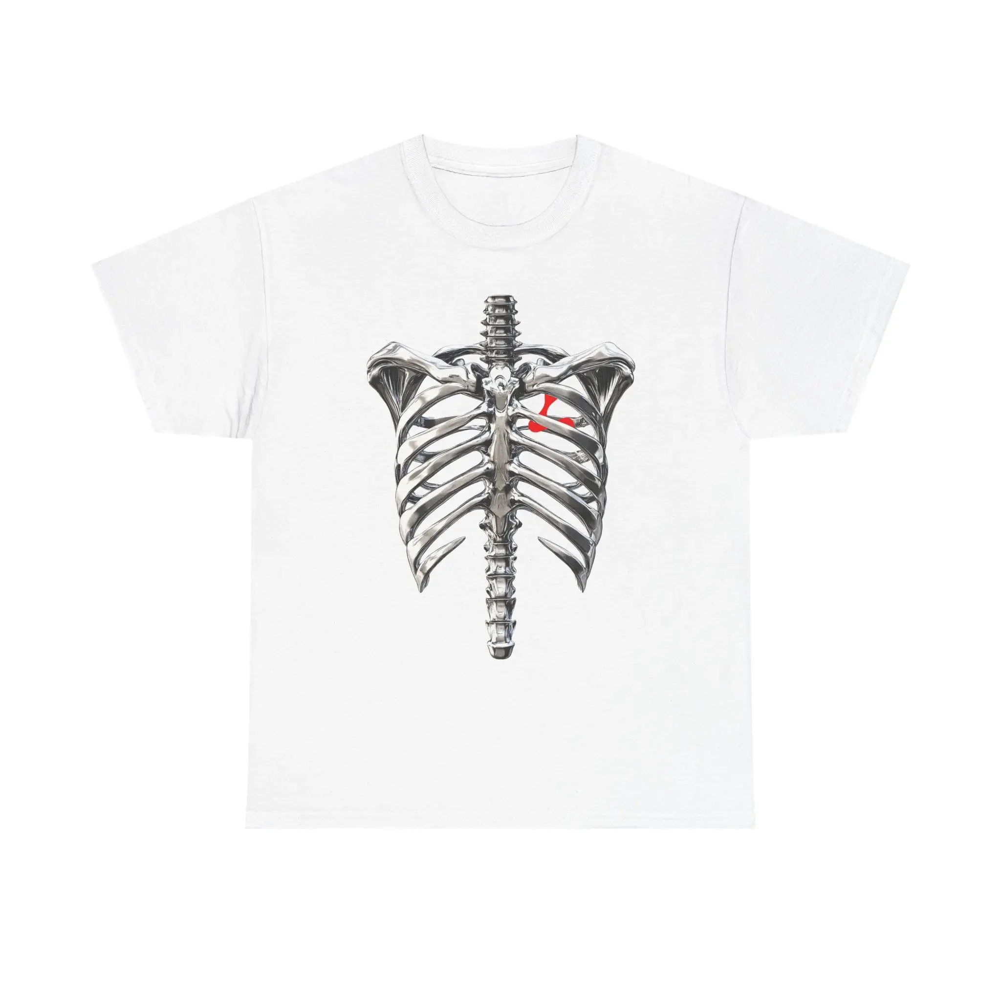 Camiseta CHROME BONES Y2K con estampado gráfico, camiseta oversize unisex de algodón de manga corta, estilo hip hop, cuello redondo, holgada, para uso diario.