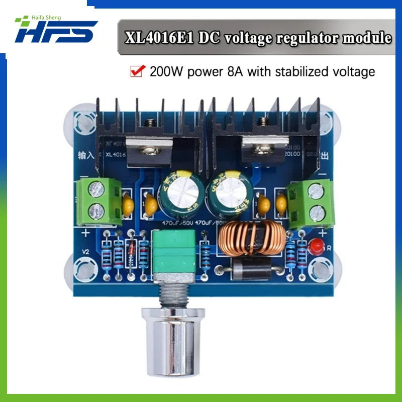 

XH-M401 DC-DC Step Down Buck Converter Power Supply Module XL4016E1 PWM Adjustable 4-40V To 1.25-36V Step Down Board 8A 200W