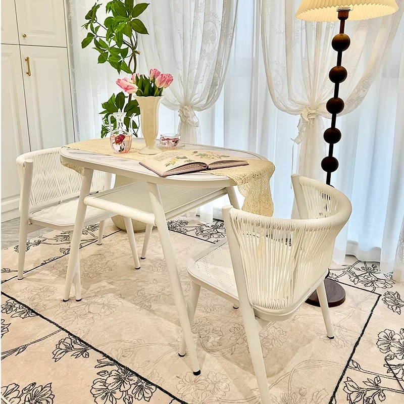 Balcony tables and chairs, three-piece set of stove cooking combination, reading tables and chairs