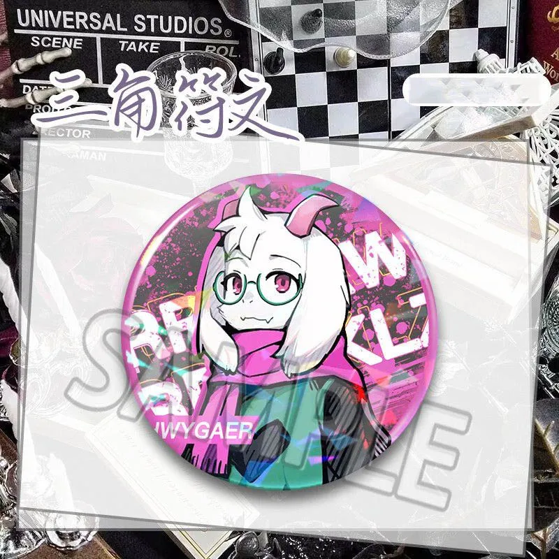 لعبة ديلتارون سوزي رالسي كريس نويل ‌   تأثيري بروش للجنسين Kawaii صفيح شارة الليزر دبابيس التلبيب اكسسوارات حلية الدعامة