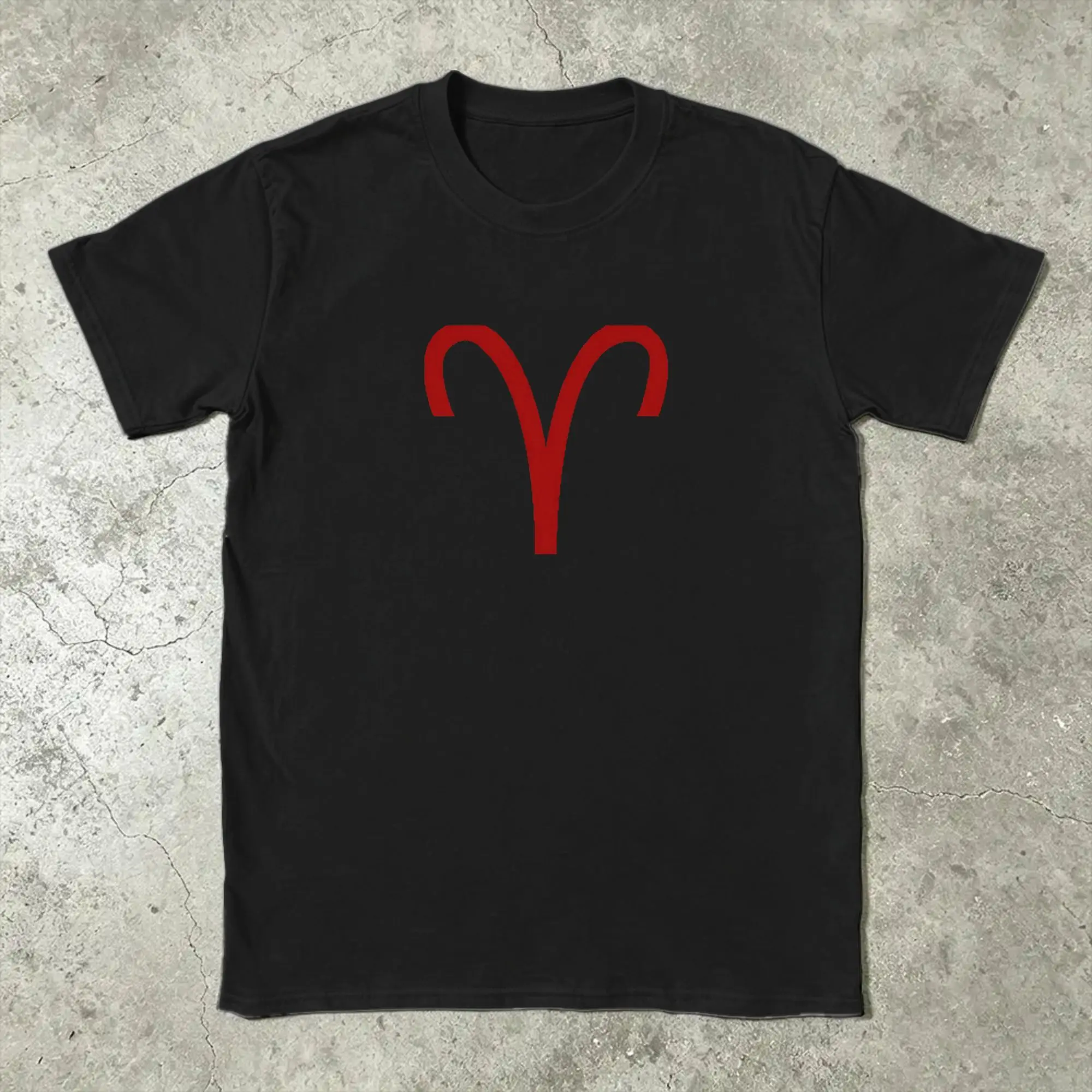 Unique aries rust sign Homestucks T-Shirt Men Round Collar Cotton T Shirts  Short Sleeve Tee Shirt Gift Idea Clothes