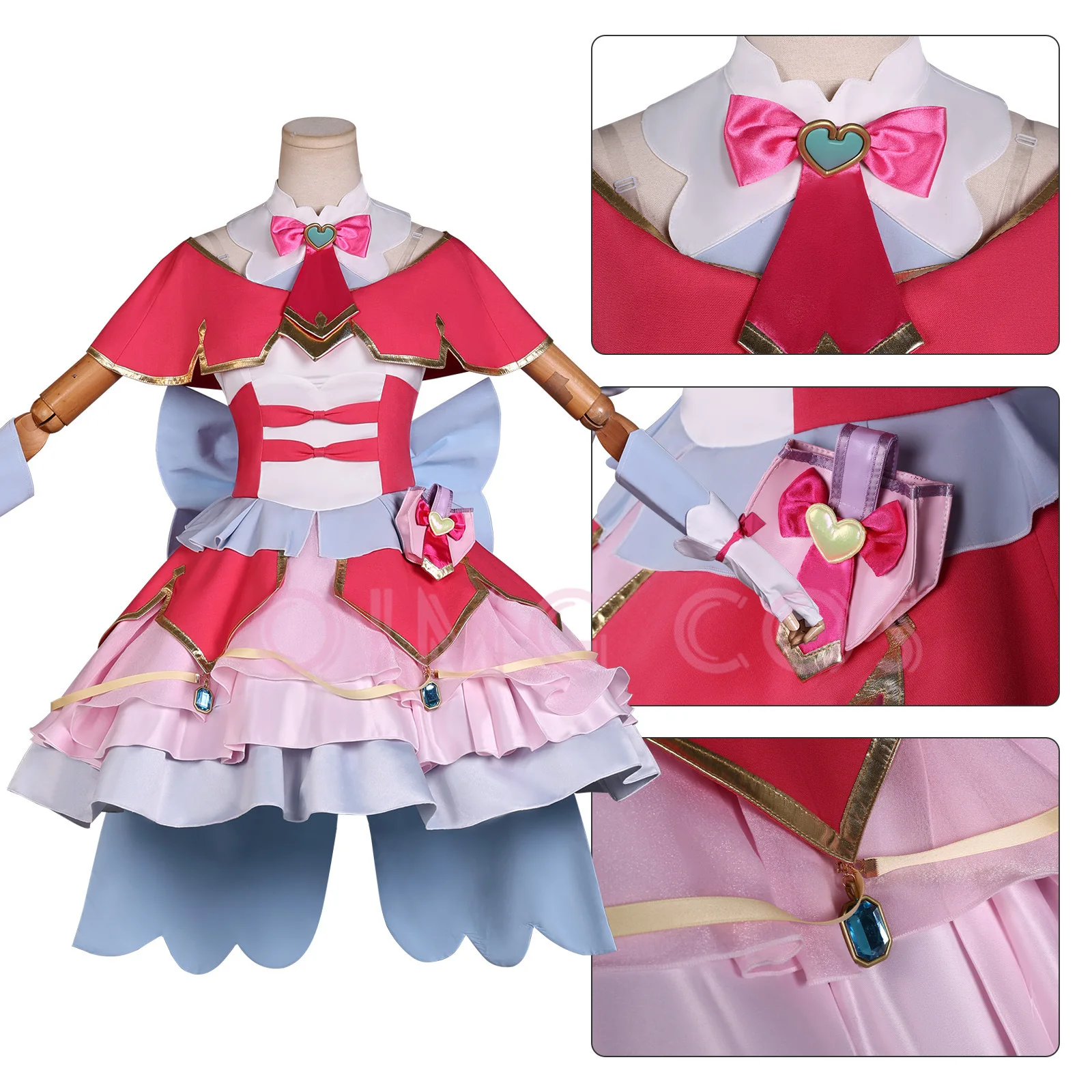 Disfraz de Cosplay de Kobayashi Mikuru de Star Detective Precure, Uniforme de Carnaval de Cure Mystique, Disfraces de Halloween de Anime para Mujer, Juego