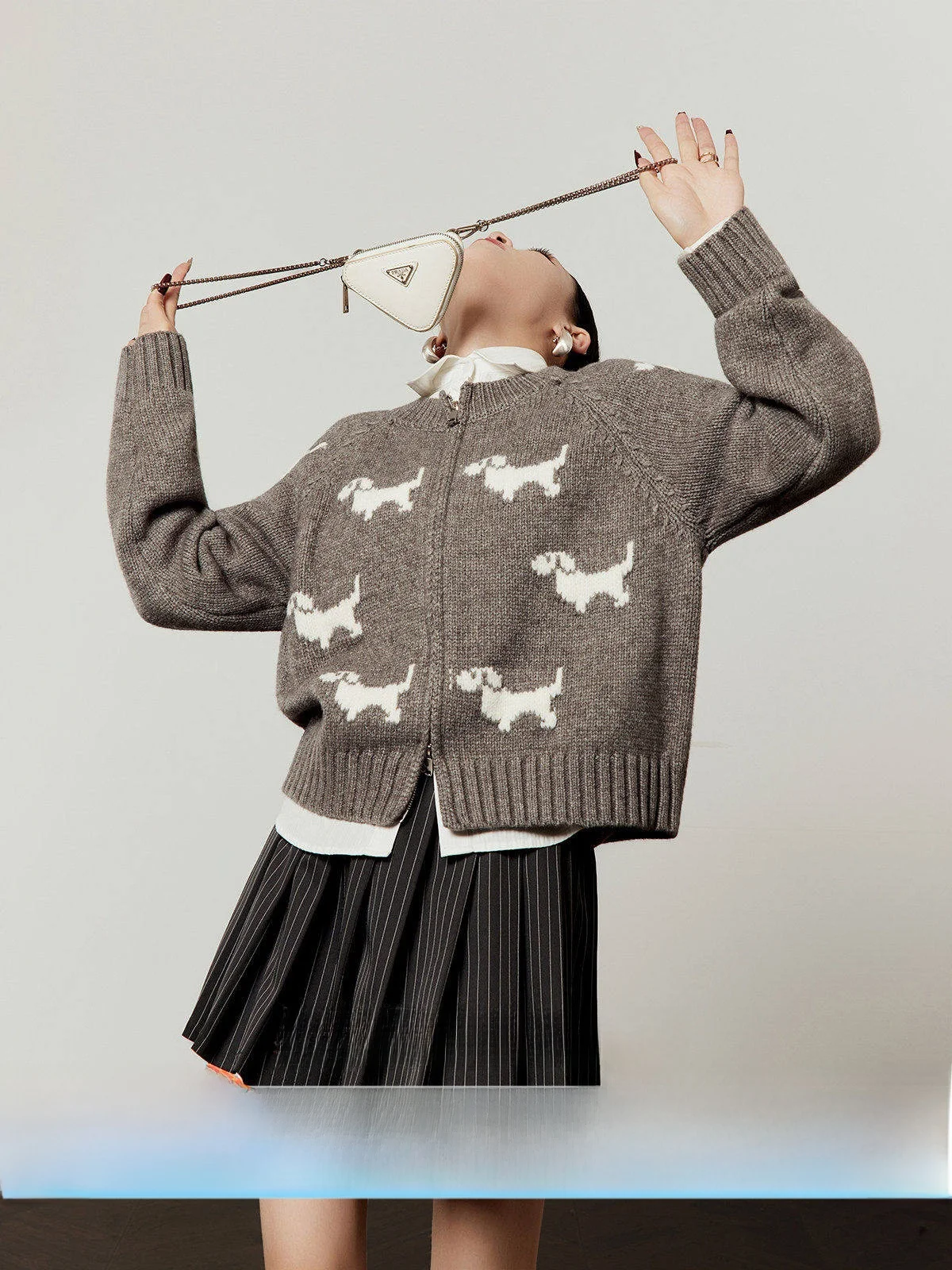 

ay Knitted Sweater Women's Spring 2026 New Loose Casual round Ne Lazy Sle Knitted Open Cardigan Retro Sle Long Sve