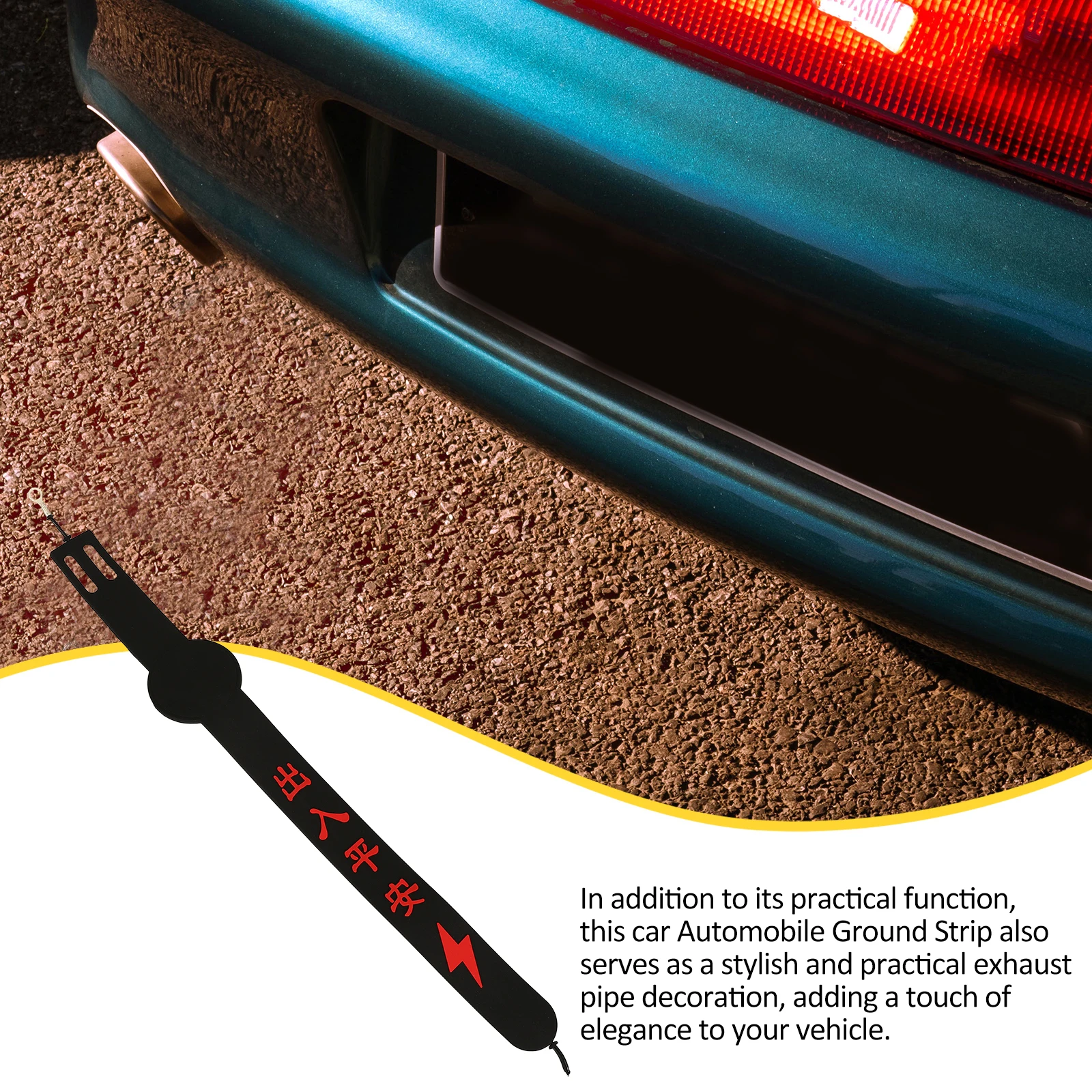 

Car Electricity Grounding Strip Durable PVC Anti Static Exhaust Decor Ground Cable Wire Car Accessory Static Strip