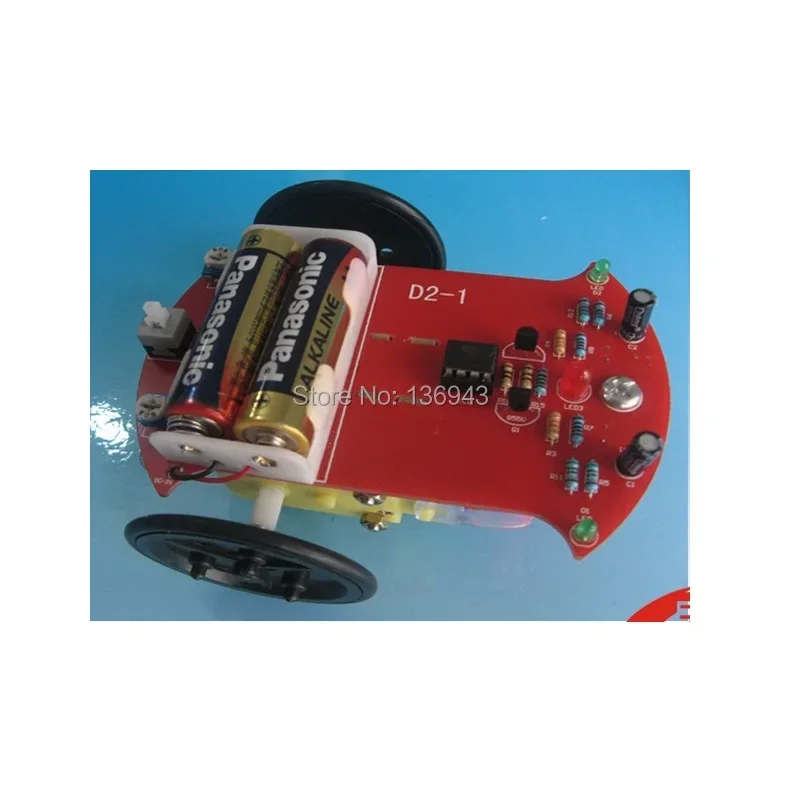 Analog Circuit Automatic Intelligent Tracking Car Electronic Kit Parts For DIY (without Battery)