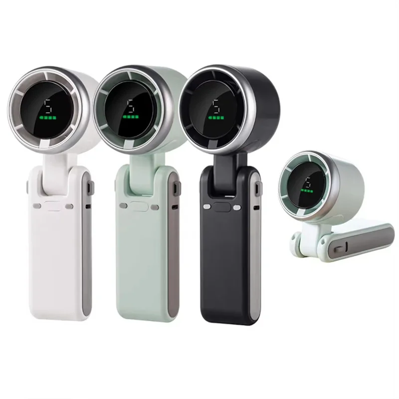 

Портативный мини-вентилятор 3600 мАч, перезаряжаемая батарея, USB-вентилятор, складной ручной вентилятор, турбо-безлопастной маленький карманный вентилятор, 5 передач для улицы