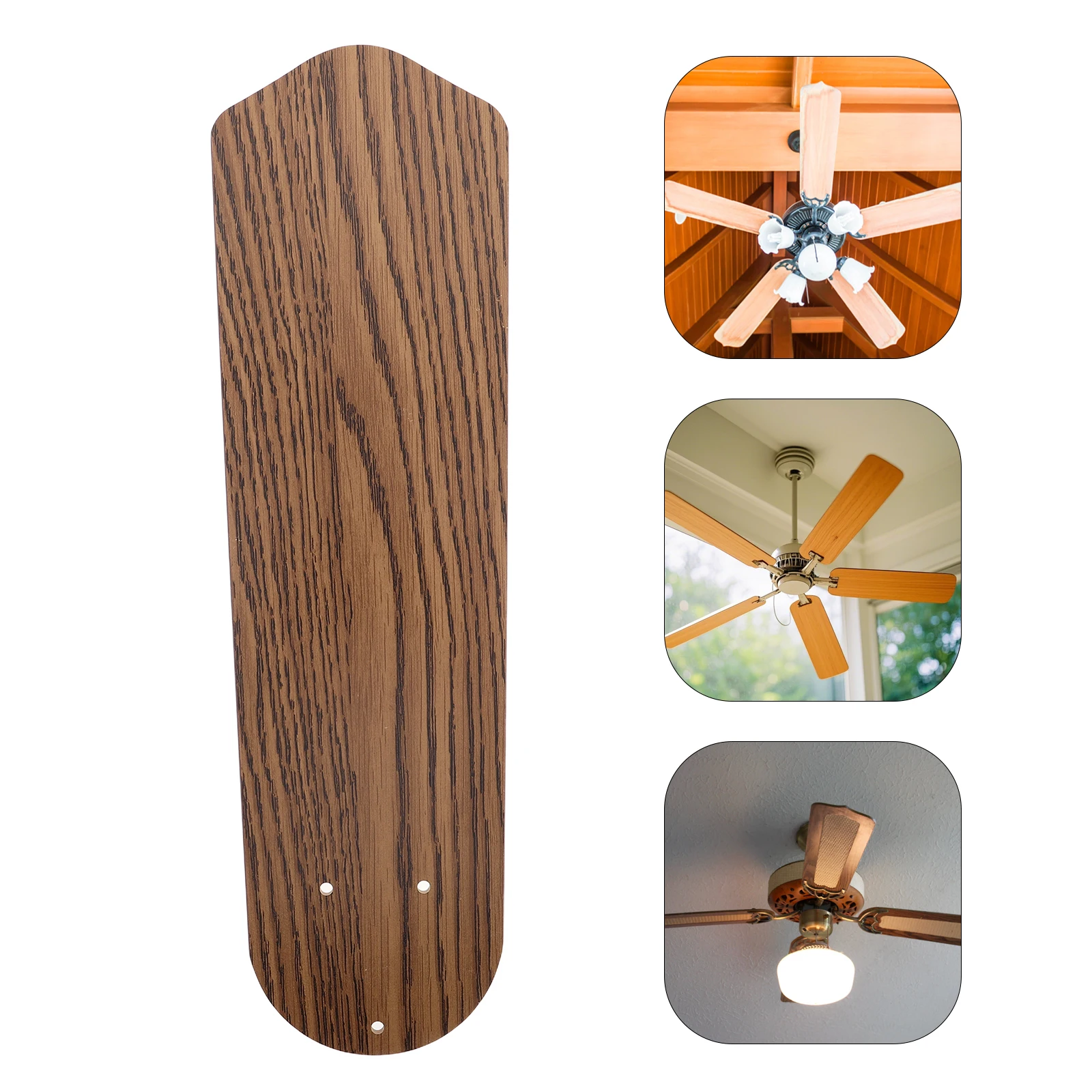 

Wood Grain Ceiling Replacement Universal Plastic Easy Install Quiet Operation Indoor Fan Blade Replacement Camper Bathroom Fan