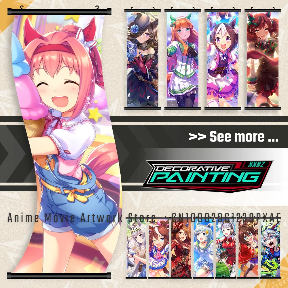 

Game Anime Umamusume:Pretty Derby Character Home Decoration Poster Room Wall Art Hanging Painting Canvas Print Scrolls Picture