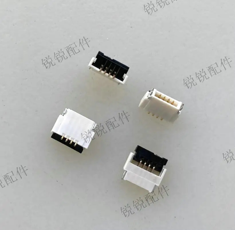 For FFC/FPC Connector Front Insert Rear Flip Cover 4P Flexible Cable Socket 0.5MM Gold Plated H1.0 Double-Sided Connection