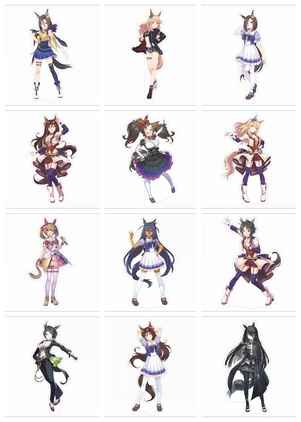 Popular Anime Pretty Derby 15cm Acrylic HD Stand Model Figure Cosplay Birthday Sweet Girl Desk Decor Standing Sign Festival Gift