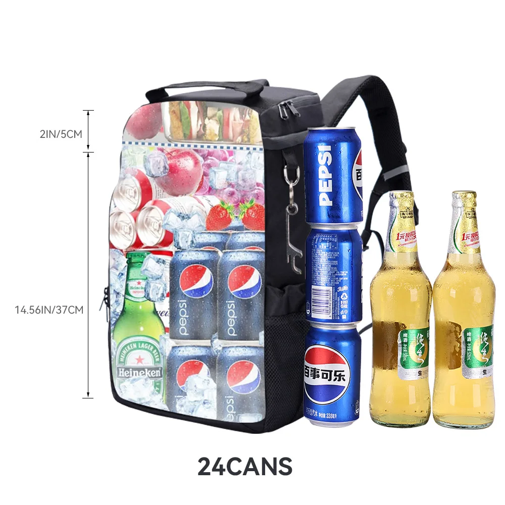 New Picnic Cooler Bag Large Capacity Camping Meal Hikking Thermal Backpack with Bottle Opener Leakproof Insulated  Lunch Bag