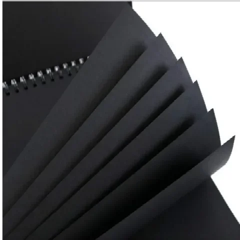 A4 A3 Black Card Book 120 Pages Black Card Paper Inner Page Coil Book Graffiti A3 Photo Album DIY Black Sketchbook Notebook