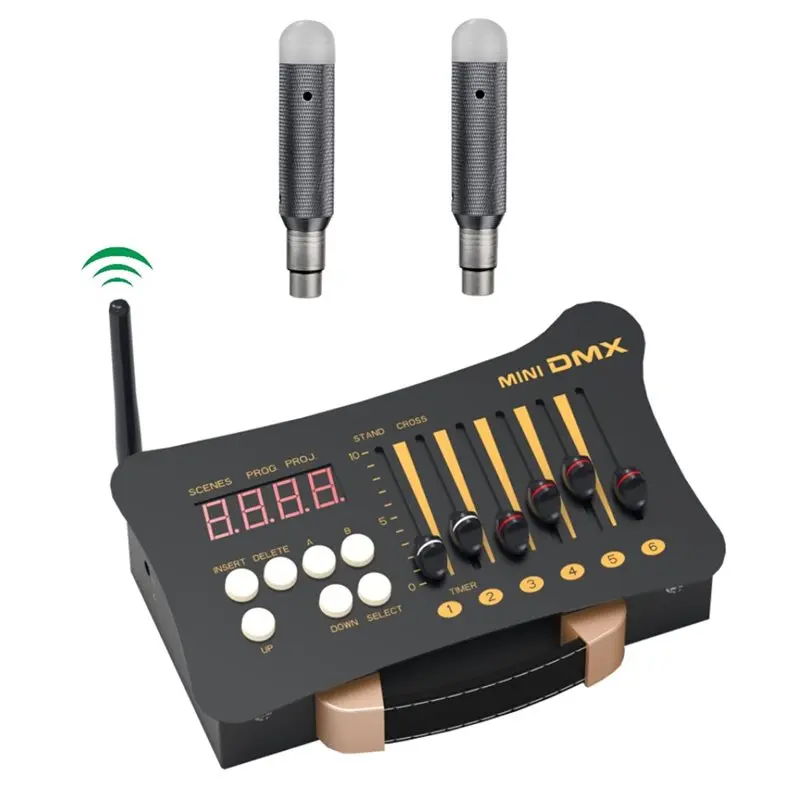 

Беспроводная DMX 512 консоль для светодиодных прожекторов, контроллер DMX 512, оборудование для диджеев, управление сценическим освещением