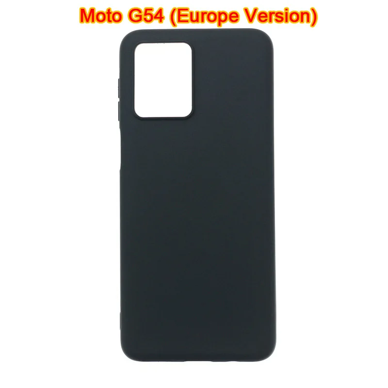 Black Soft Silicone Funda for Motorola Moto G54 5G (Europe Version) Case 6.5 Inch Soft TPU Good Quality Coque For Moto G54 5G