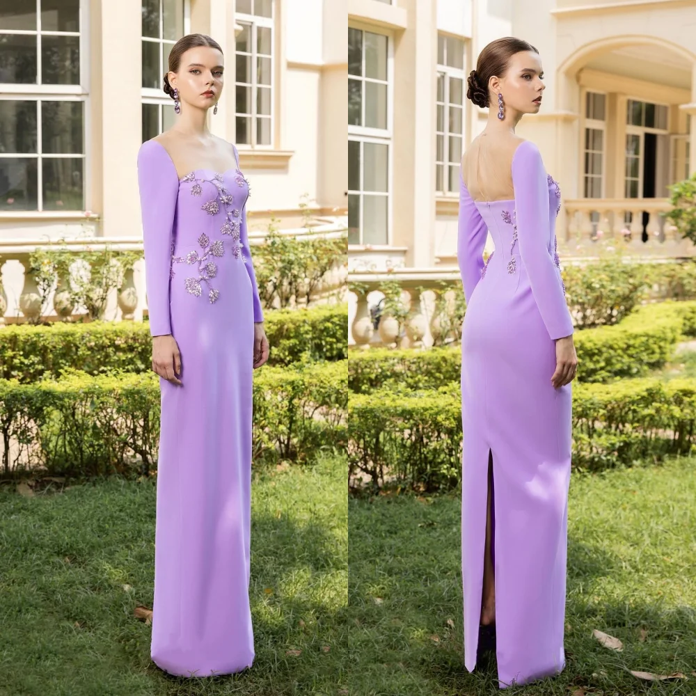 

Прямые длинные платья из джерси со стразами по индивидуальному заказу, классические женские элегантные вечерние свадебные блестки на заказ