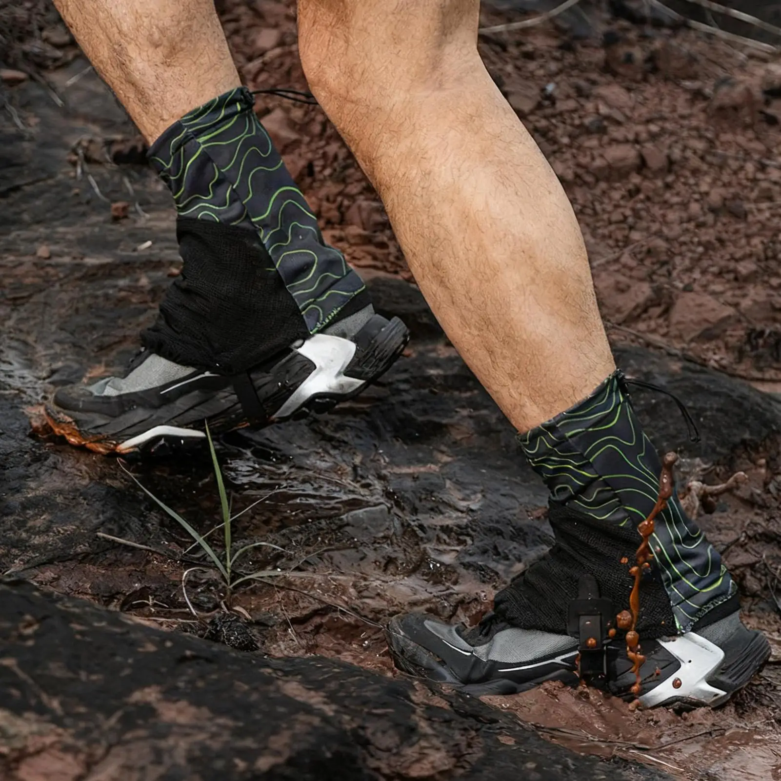 

1 Pair Outdoor Trail Gaiters, Breathable Waterproof Leg Gaiters For Hiking Mountaineering Desert Running Hunting Fishing camping