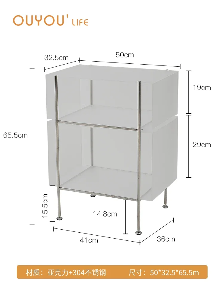 

Прозрачный маленький шкаф, современный минималистичный акриловый прикроватный столик в скандинавском стиле, боковой шкаф