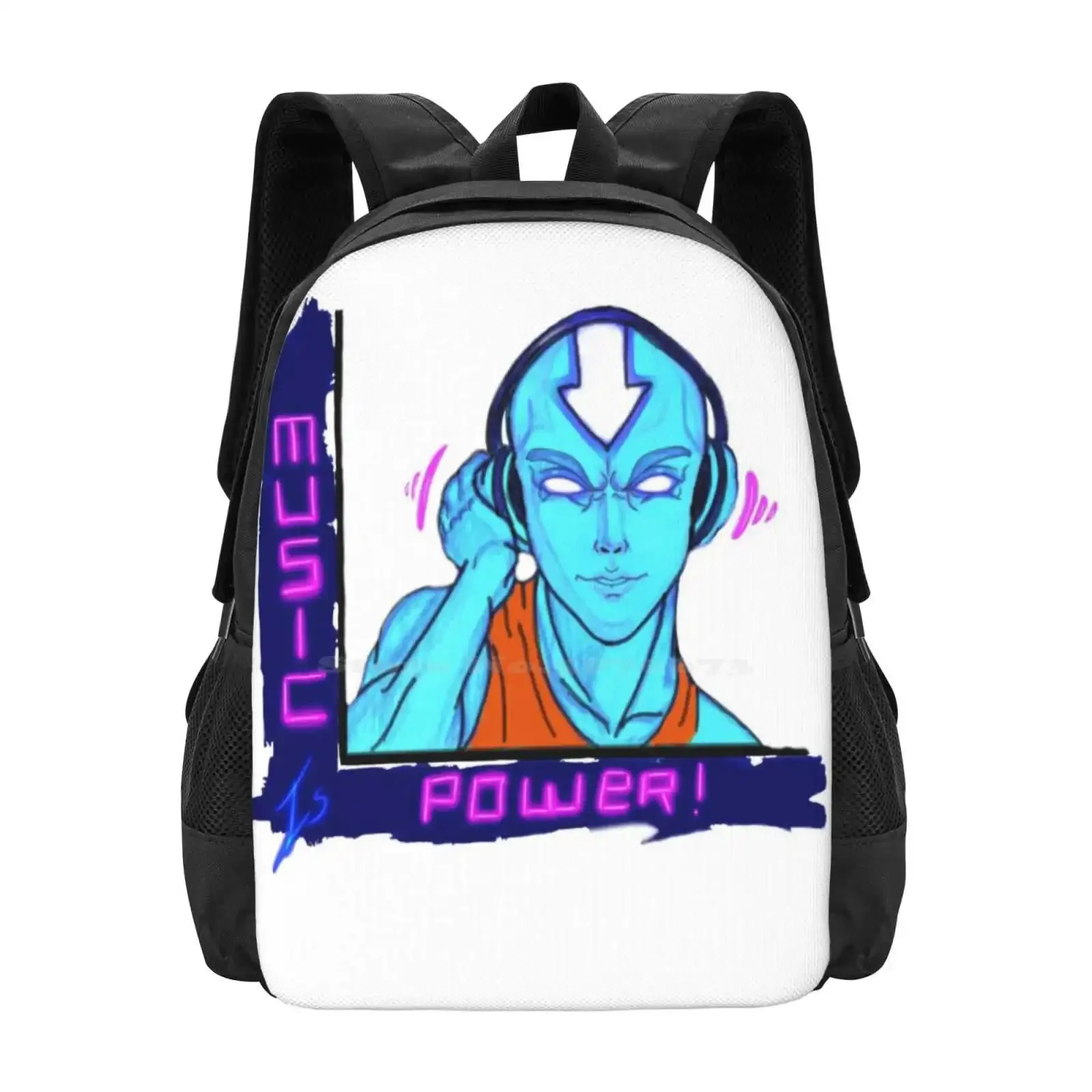

Music Is Power! Hot Sale Schoolbag Backpack Fashion Bags Graphic Design Power He Drew Musical Art Illustrated Music