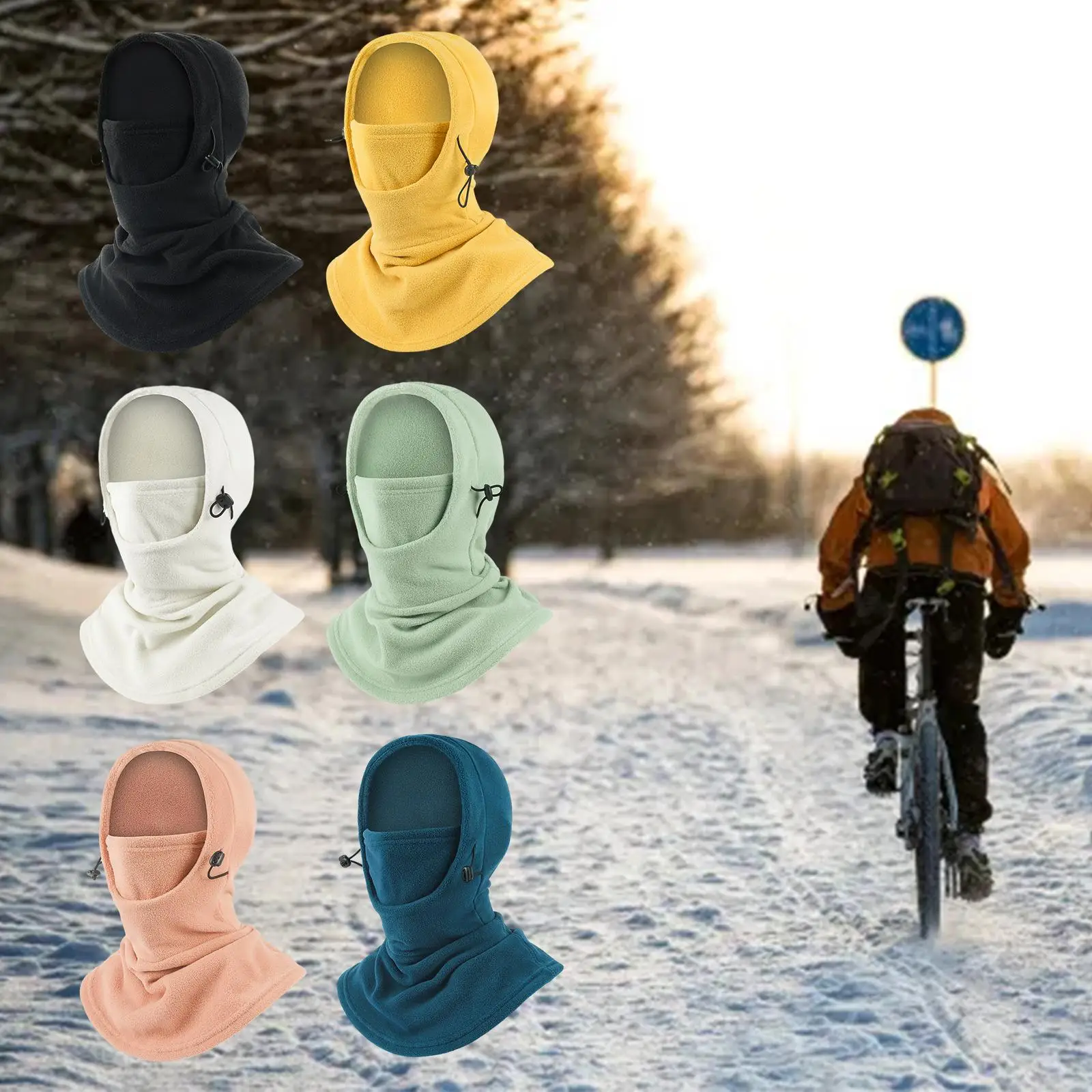 Mens Balaclava Face Cove Thermal Sweat Absorbing Autumn Comfortable Face Mask Hood for Skiing Bicycling Biking Sports Fishing