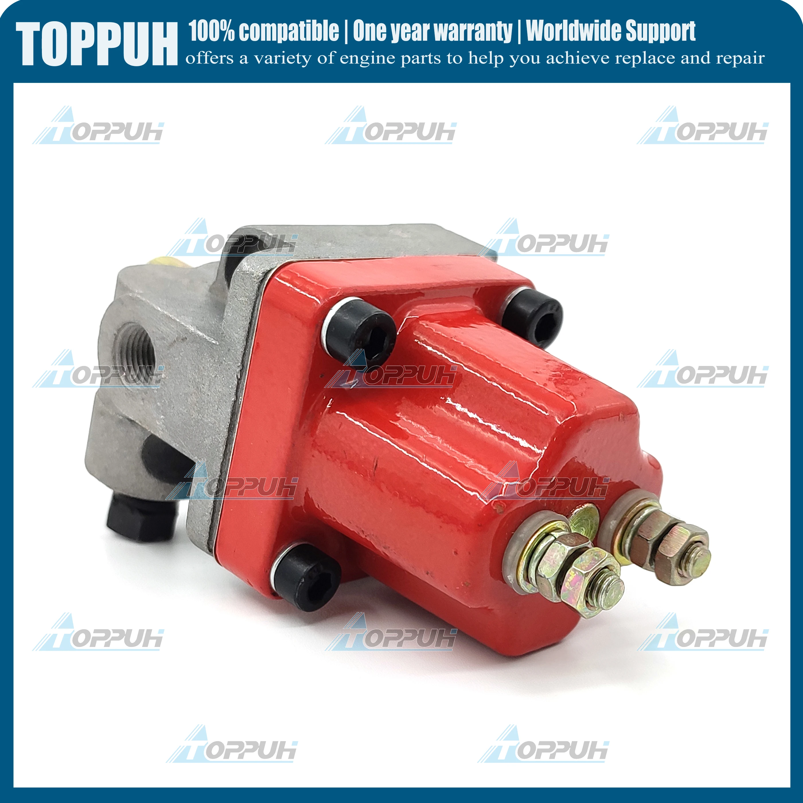 TOPPUH 3035342 3035344 12V Stop Solenoid For Cummins NTA855 Engine 3054291 ( 2 Terminals )