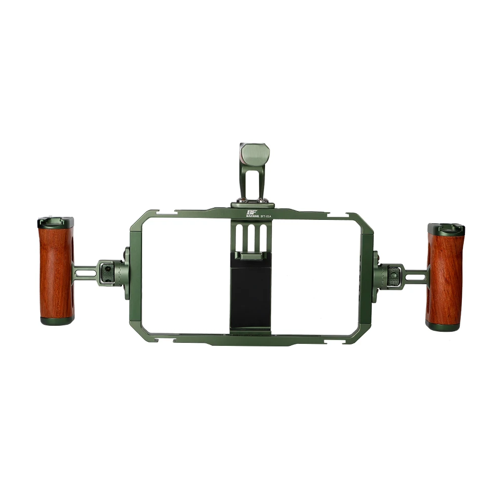BAFANG Universal Mobile Phone Rig Kit With Handles, Aluminum Handheld Stabilizer For IPhone For Samsung Other Android