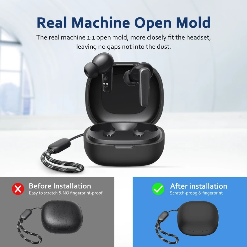 Earphone Protective Case For Soundcore P20i R50i Wireless Earbud Cover Shockproof-Shell Washable Housing Anti Dust Silicone - view 3