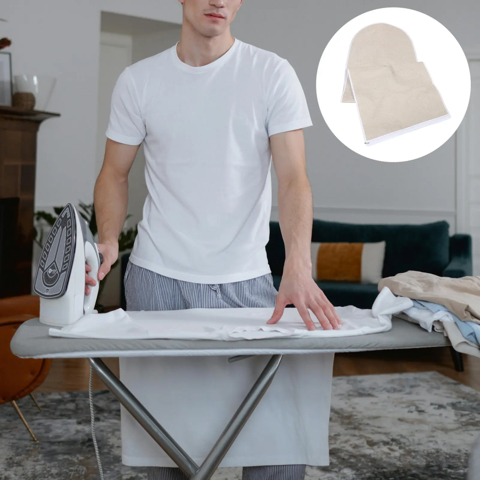 

Foldable Ironing Board Storage Bag Stain Resistant Washable Dustproof Protective Cover Zipper Closure for Home Hotel 58x20