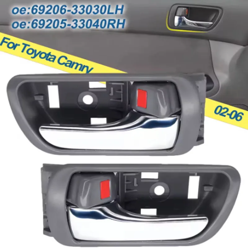 1 Pieza de Manija Interior de Puerta Izquierda/Derecha Gris para Toyota Camry 2002 2003 2004 2005 2006, Accesorios para Auto 69206-33030LH 69205-33040RH