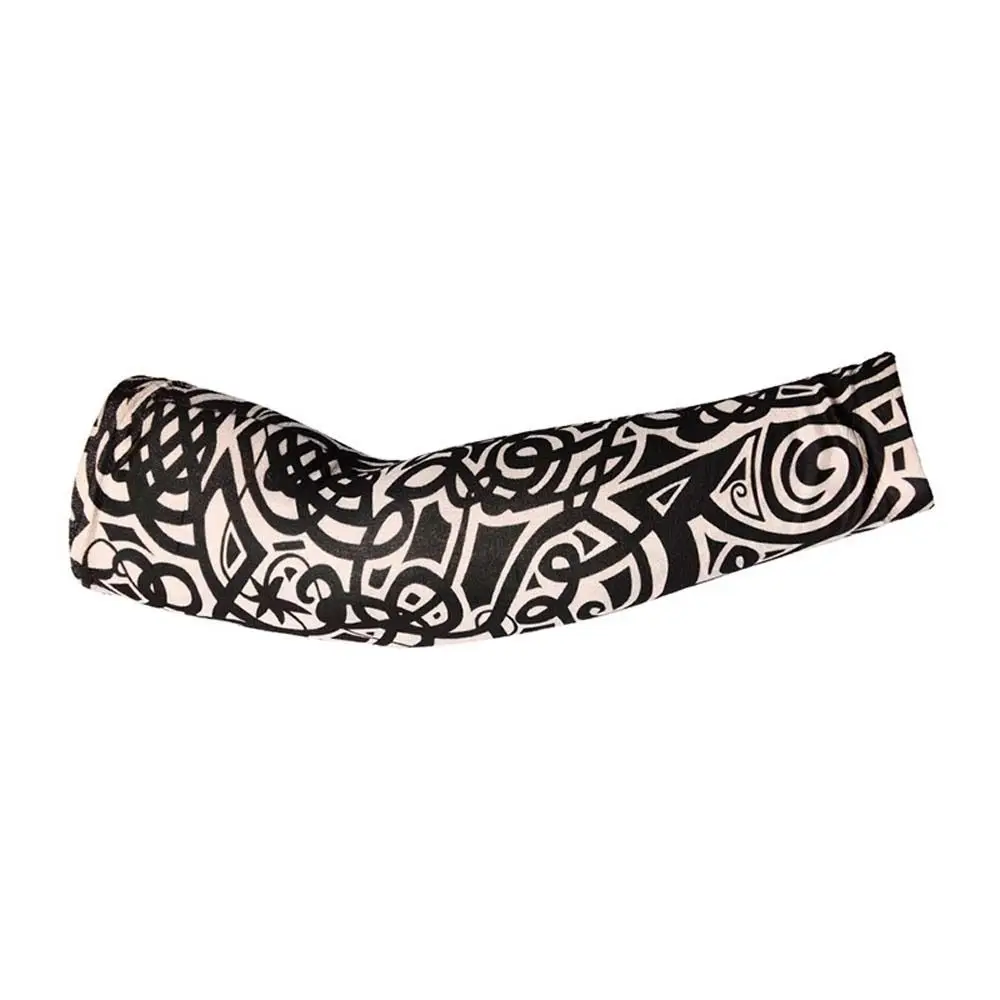 

Arm Covers Flower Arm Tattoo Sleeve UV Protection Cycling Gloves Men Sunscreen Sleeve Flower Arm Pattern Sunscreen