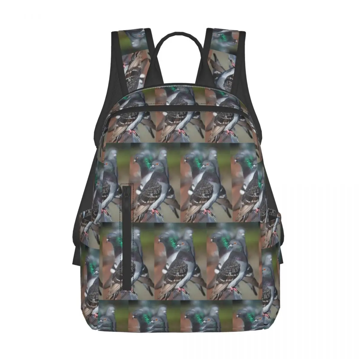 

Gray Pigeons Backpack Daypack Large Capacity Kids BookBag School Bag Shoulder Bags for Men Women