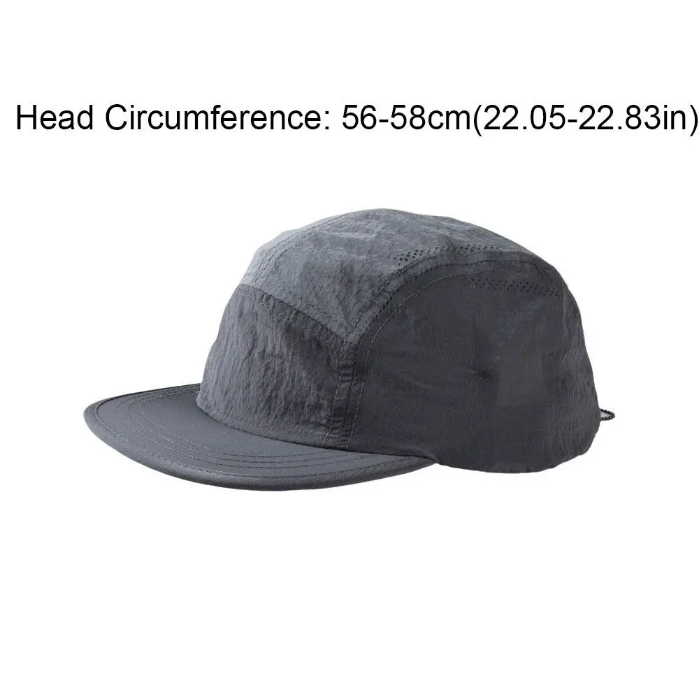 Einfarbige Baseballkappe mit flachem Schirm, schnelltrocknend, atmungsaktive Herren-Sommermütze im koreanischen Stil, Outdoor-Schirmmütze – Detail 1