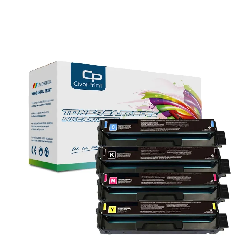 Cartucho de Toner Civoprint para Impressora Colorida sem Chip Compatível com Ricoh Mc240 Mc240fw Pc200w