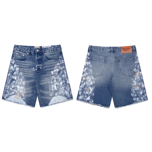 

Retro Waed Blue Spray Ink ort Jeans Casual Summer High Street Trend Vintage Denim mid Waist Zipper Fly Loose Fit Jeans