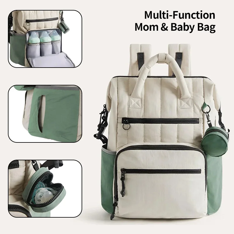 

Многофункциональный рюкзак для подгузников, водонепроницаемый большой вместительный новый полосатый рюкзак для беременных для ухода за ребенком, путешествий и ежедневного использования