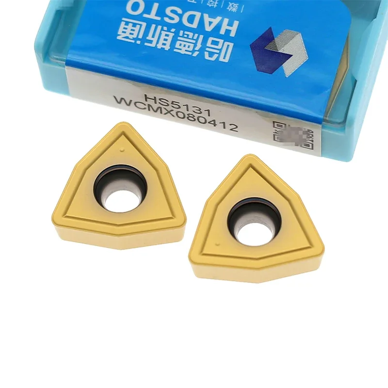 10pcs HADSTO Carbide Drilling Inserts WCMX030204  WCMX040204 WCMX030208 WCMX040208 WCMX050308 WCMX06T308 WCMX080412 HS5131