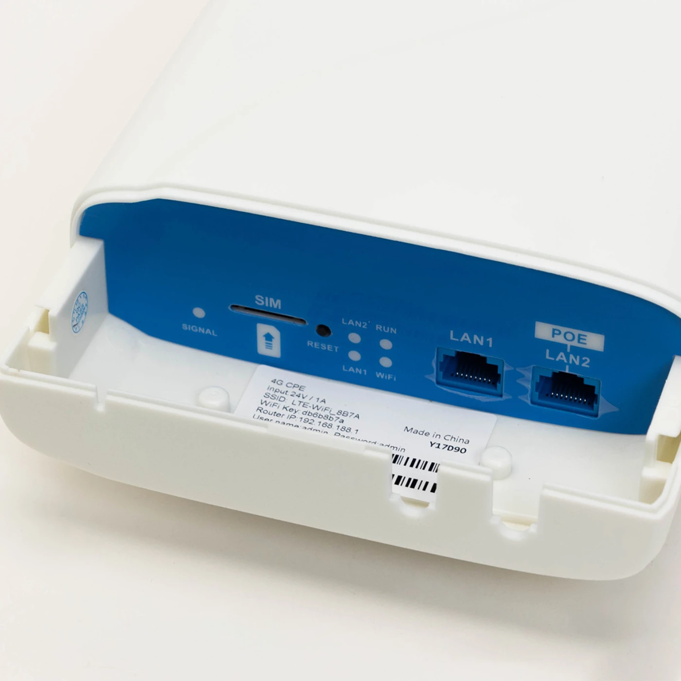 LINBLE 4G Outdoor Cellular Router 1 SIM Card Slot 2 100Mbps Ethernet Port WiFi Hotspot Internal Antennas