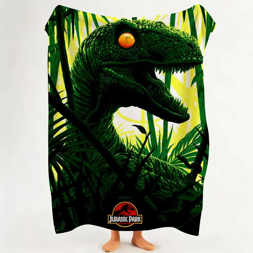Movie J-Jurassic P-Park Throw Flannel Throw Blanket Suitable for Sofa、Living Room、Bedroom