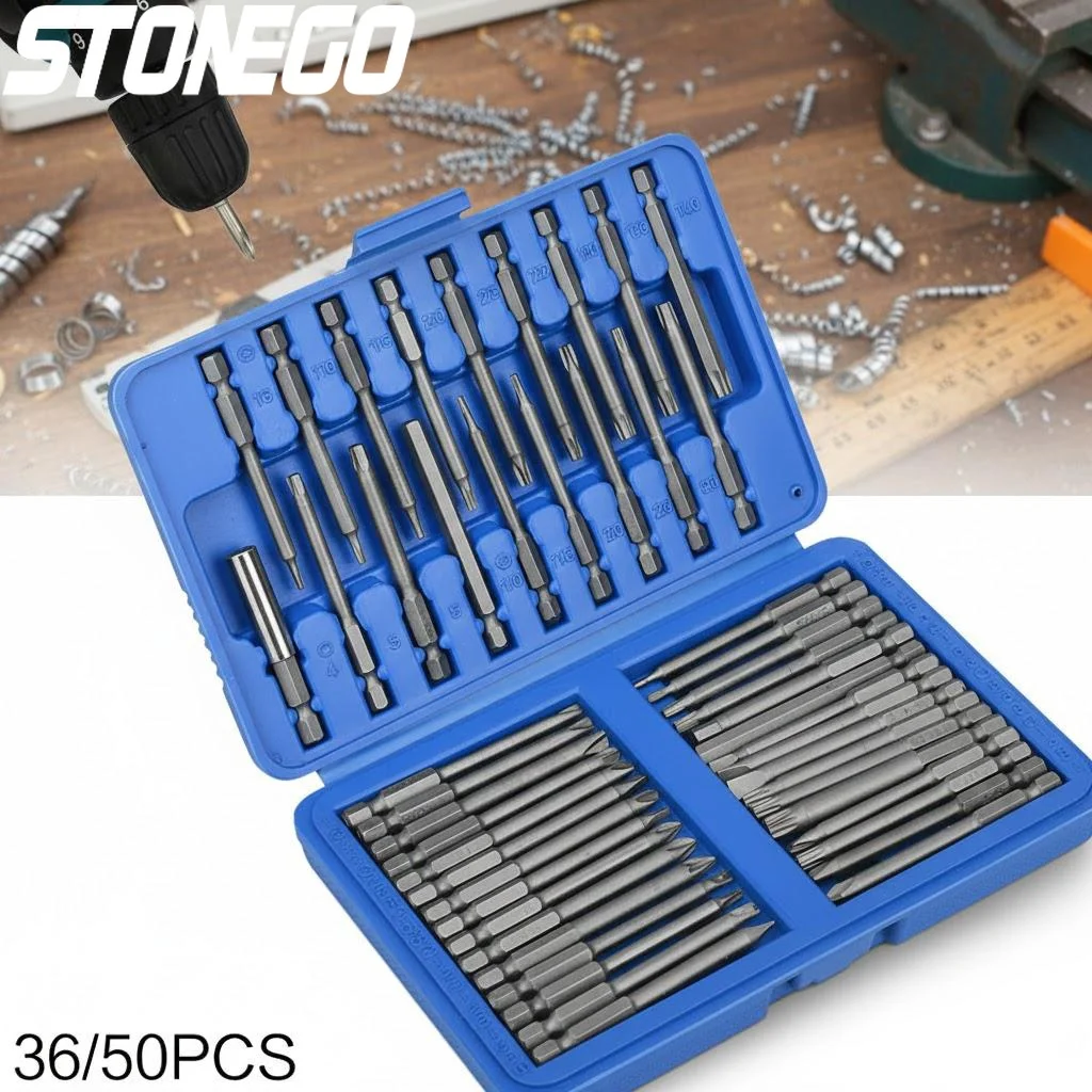 

36/50PCS Electric Screwdriver Bit Set Driver Change Angle Bit Shaped Screwdriver Set One Character Cross Hex Triangle
