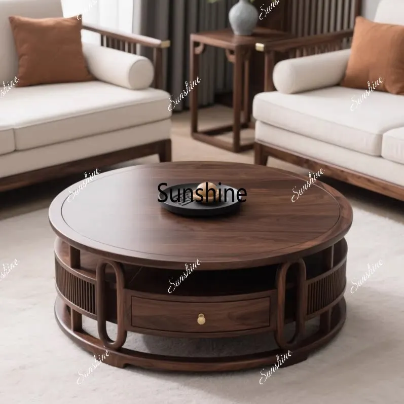 

New Chinese rock slab short few living room villa clubhouse can be customized