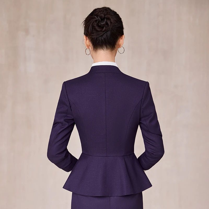 Abiti da lavoro formali da donna in tessuto di alta qualità per abbigliamento da lavoro da ufficio da donna Set di pantaloni blazer per interviste professionali per carriera OL