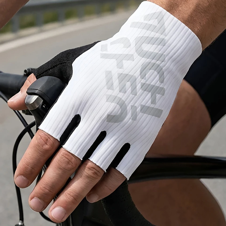 GTUBIKE 1 Paar Fahrradhandschuhe, atmungsaktiv, schweißableitend, Netz-Fahrradhandschuhe, halbe Handschuhe, hochelastisches Gewebe, SBR-Pad, Sport-Fahrradhandschuhe