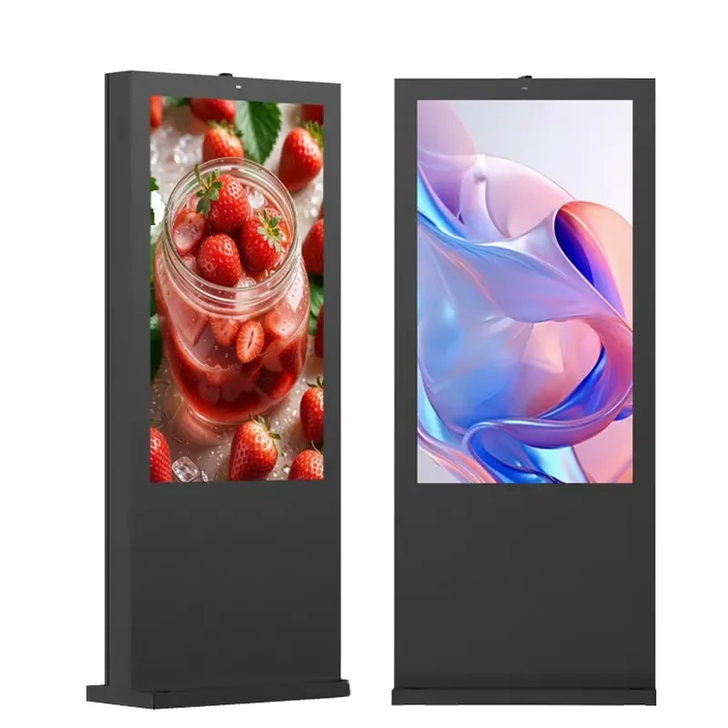 Outdoor IP65 Waterproof Digital Signage Floor Standing Totem High Brightness LCD Advertising Display Billboard Kiosk