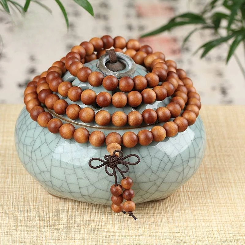 

Natural Agarwood Bracelet Indonesia Teak Sandalwood Bracelet Buddhist Buddha Prayer Beads Sandal Gloomy Wood Bracelet