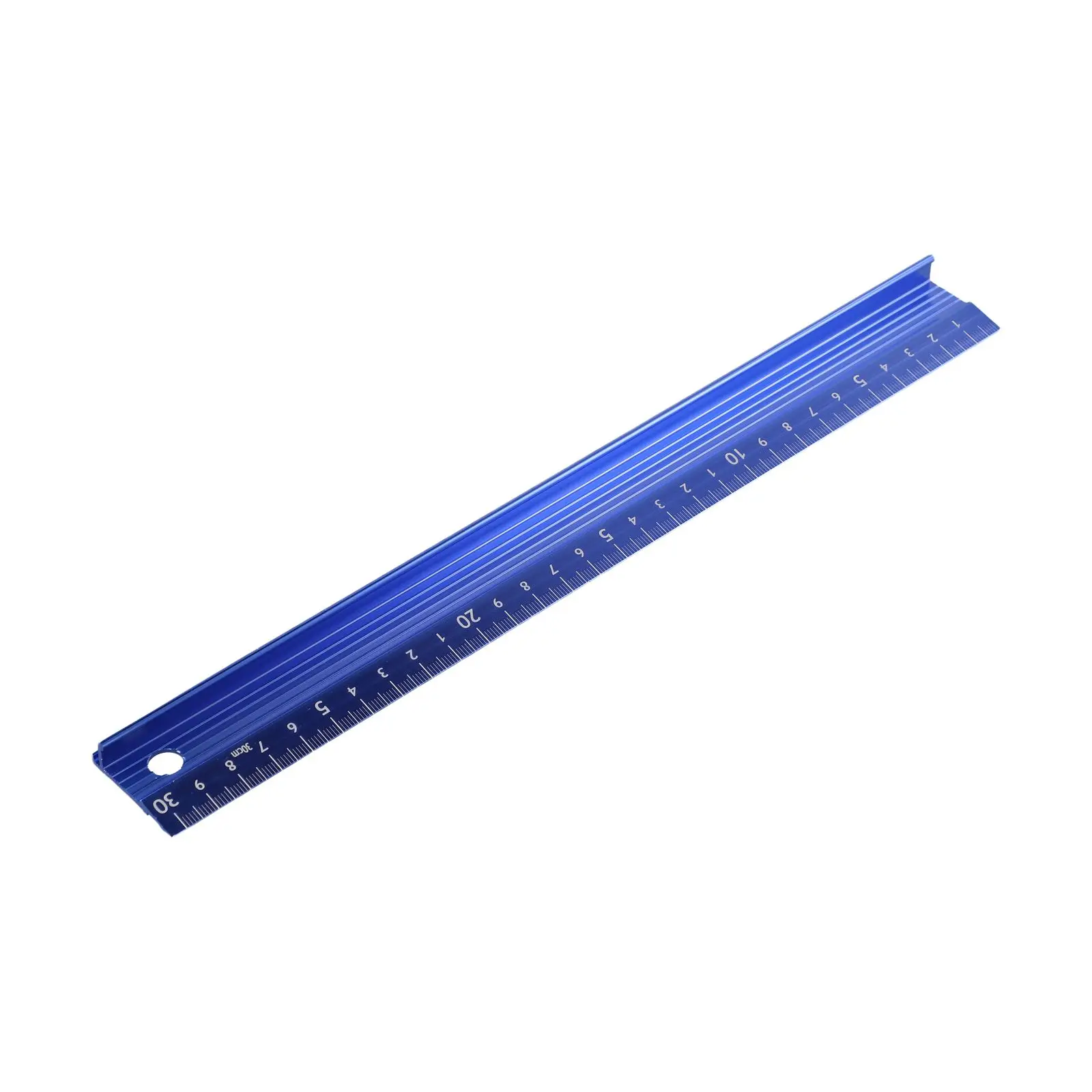 Straight Straight Scale Ruler New Blue Aluminum Alloy Calibration Ruler Anti Slip Multi-function Protective Ruler School