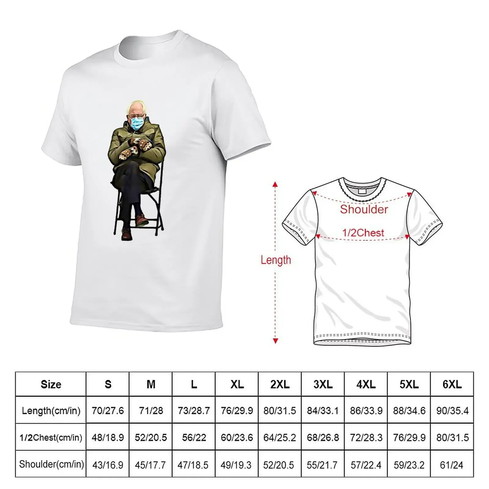 Bernie Mittens T-Shirt hippie clothes shirts graphic tee baggy shirts plus sizes workout shirts for men