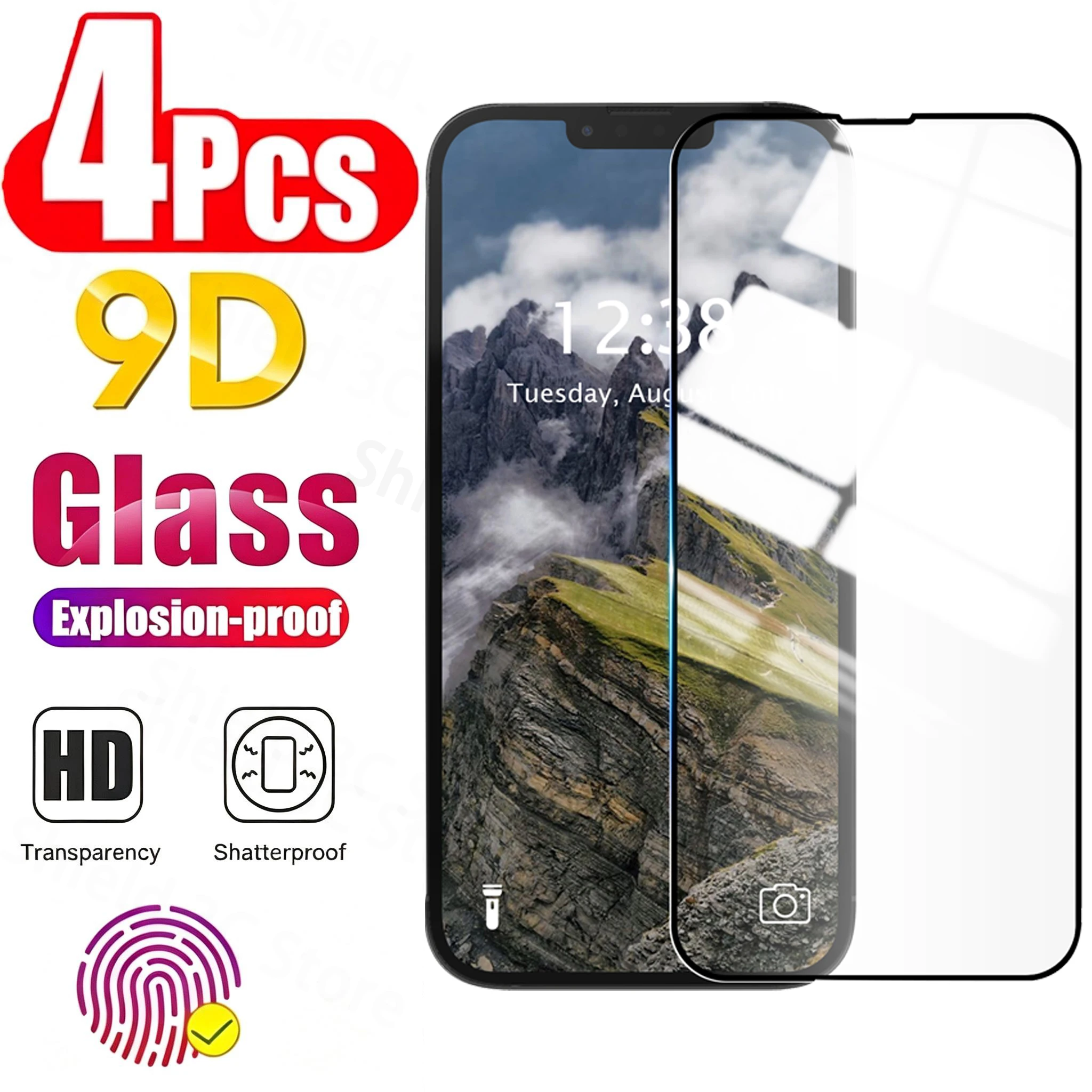 4PCS Tempered Glass For Samsung S26 S25 S23 S22 Ultra Fingerprint Unlock Screen Protector Film For Samsung S26 S24 Plus S25 Edge